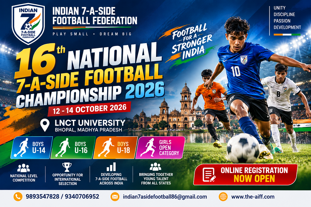 Indian 7-A-Side Football Federation Announces 16th National 7-A-Side Football Championship 2026